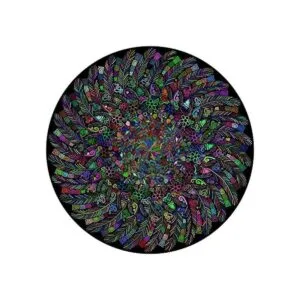 Bgraamiens PuzzleThe Indian FeatherRompecabezas redondo de_1