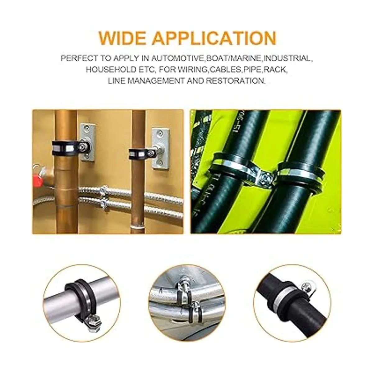 Kit surtido de abrazaderas de cable 50 abrazaderas