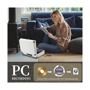 JORLAI tocadiscos de 3 velocidades con Bluetooth integrado_4