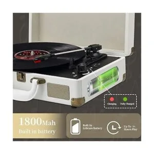 JORLAI tocadiscos de 3 velocidades con Bluetooth integrado_3