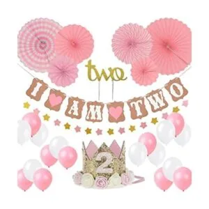 Girl Two Birthday DecorationBaby Girlboy 2st Birthday_1