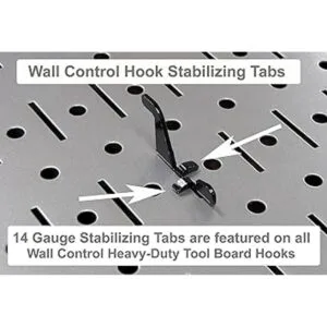 Pegboard ranurado para control de pared gancho en forma