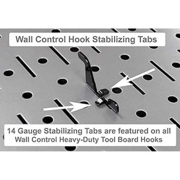 Pegboard ranurado para control de pared gancho en forma