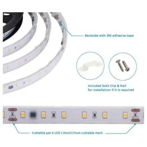 Tira de luz LED de 120 V regulable por interruptor de_4