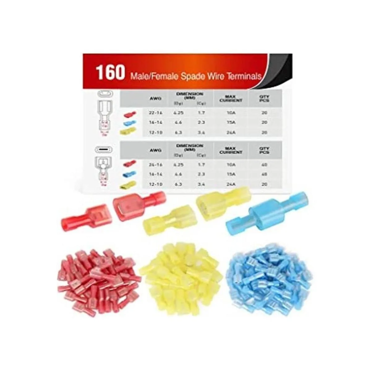 Nilight 50022R Juego de conectores de terminales de_1