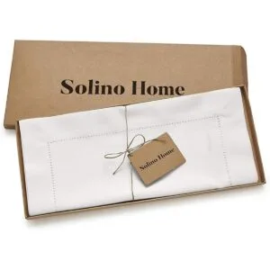 Solino Home Camino de mesa de algodón servilleta y_5
