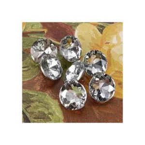 OwnMy 50 botones de cristal de diamantes de imitación de