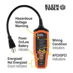 Klein Tools RT310 probador de tomacorrientes AFCI y GFCI_2