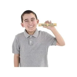 Silbatos de tren de madera paquete de 12 Silbato de_2