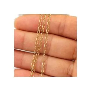 Cadenas de cable trenzadas de oro y plata de 33 pies