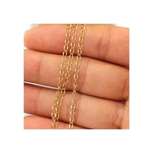 Cadenas de cable trenzadas de oro y plata de 33 pies