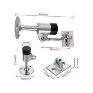 Sumnacon Tope de puerta de acero inoxidable con gancho