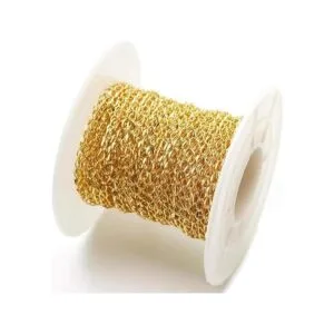 Cadenas de cable trenzadas de oro y plata de 33 pies