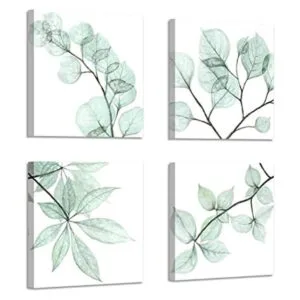 Cuadros florales de arte de hojas naturales impresión