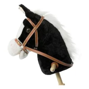 HollyHOME Caballo de palo para exteriores con ruedas de_5