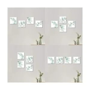 Cuadros florales de arte de hojas naturales impresión