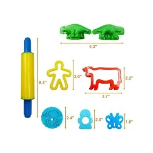 Juego de herramientas de masa para niños varios moldes de