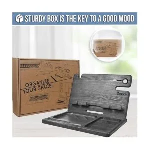 BarvA Estación de acoplamiento de madera organizador de_4