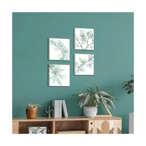 Cuadros florales de arte de hojas naturales impresión