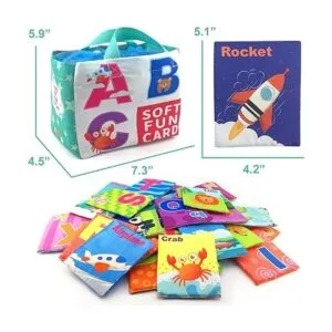 26 tarjetas suaves del alfabeto con bolsa de