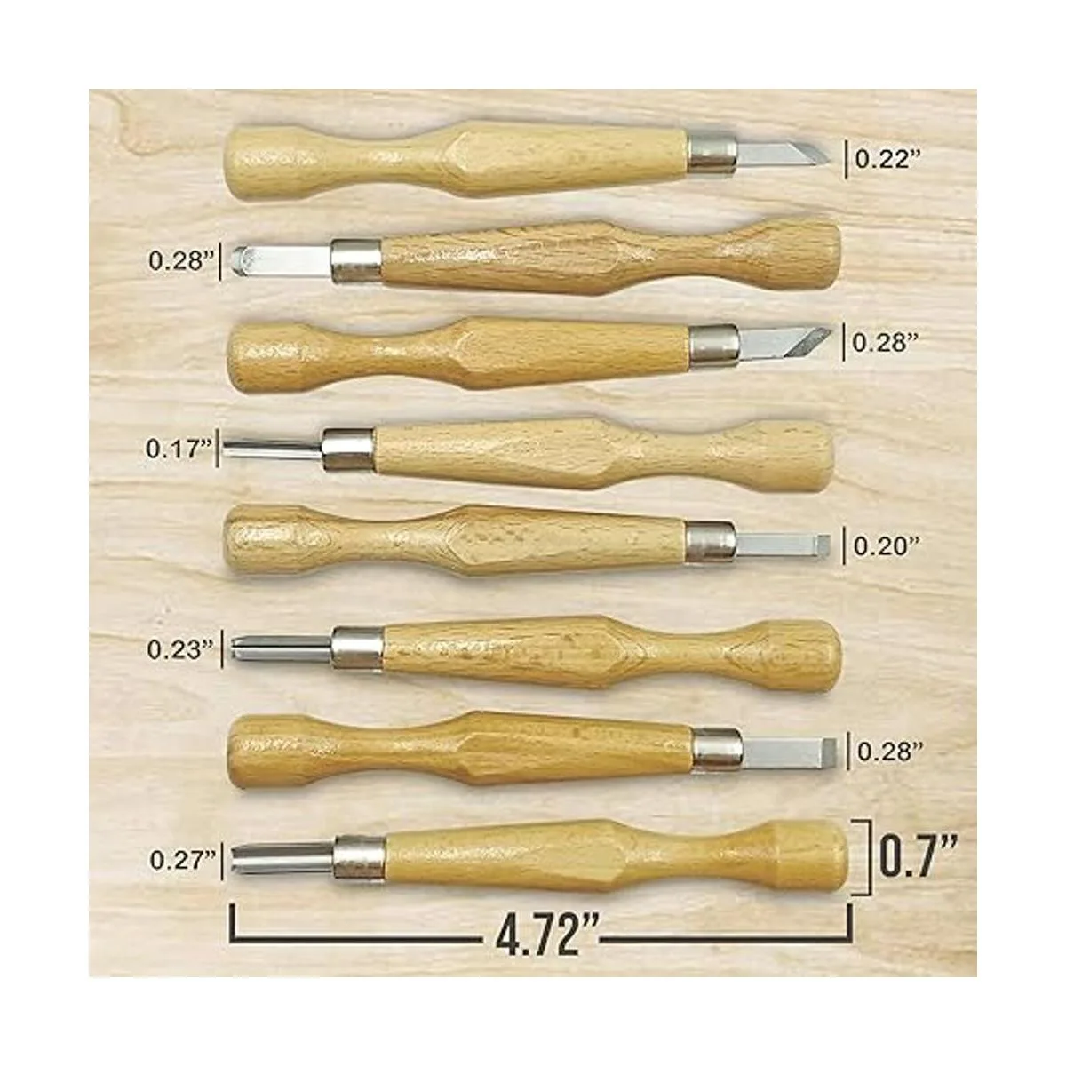 JJ CARE Kit de tallado de madera Kit de cuchillos de