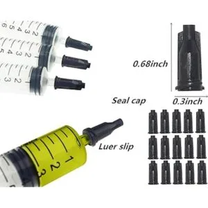 Paquete de 30 jeringas de plástico de 0.3 fl oz con tapa