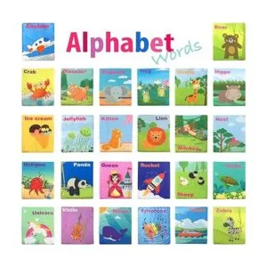 26 tarjetas suaves del alfabeto con bolsa de