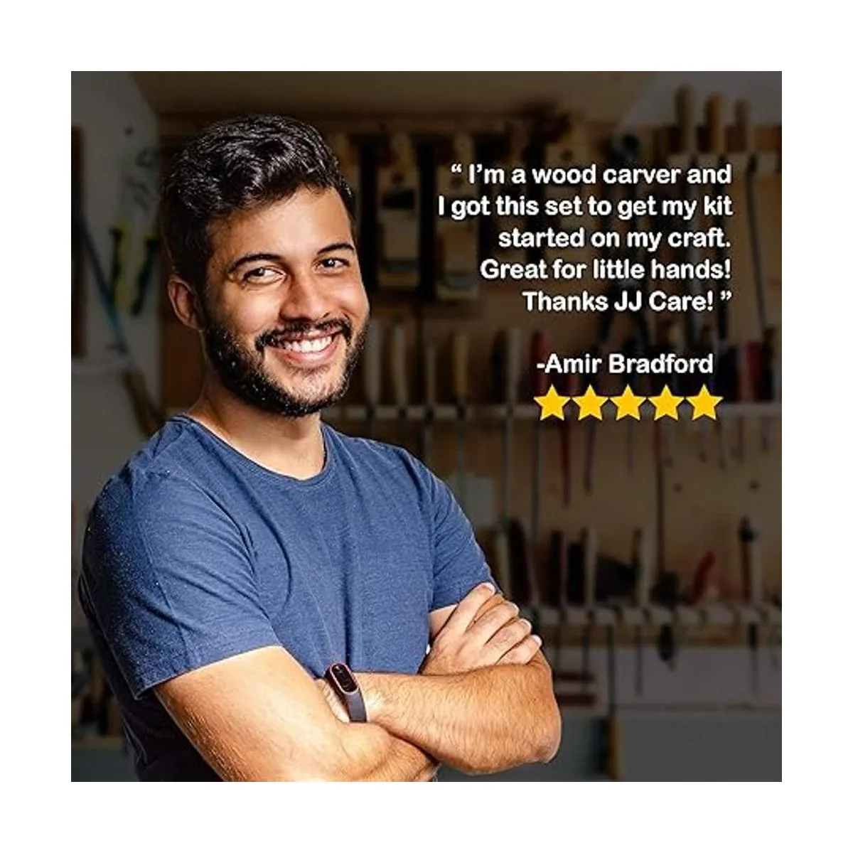 JJ CARE Kit de tallado de madera Kit de cuchillos de