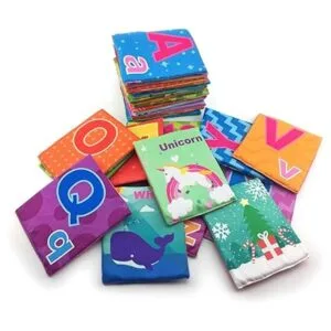 26 tarjetas suaves del alfabeto con bolsa de