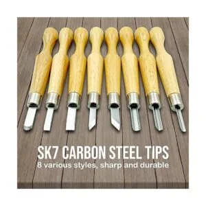 JJ CARE Kit de tallado de madera Kit de cuchillos de