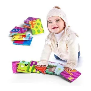 26 tarjetas suaves del alfabeto con bolsa de