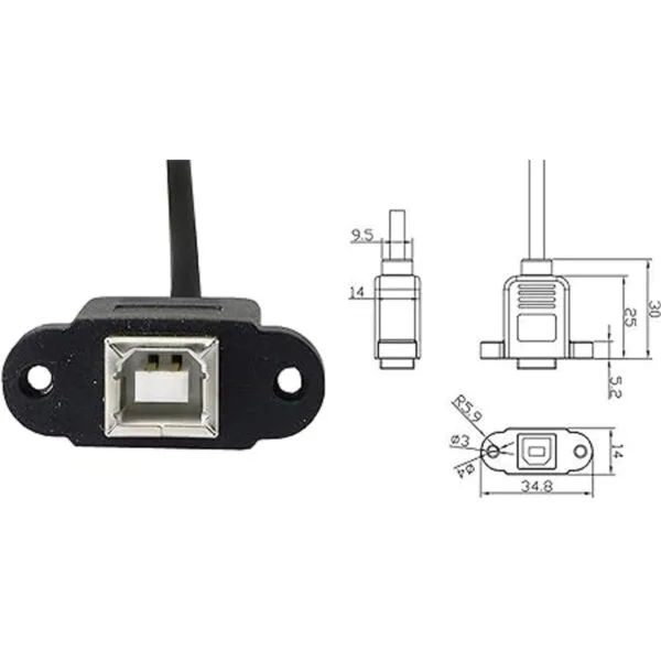 CERRXIAN Cable de datos y carga con orificios para_3
