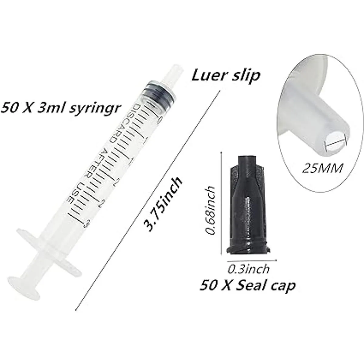 Paquete de 50 jeringas de plástico de 0.1 fl oz con tapa_3