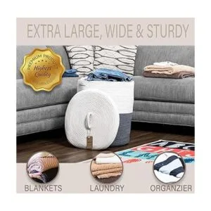 Cesta grande para la ropa sucia con tapa cesta de_2