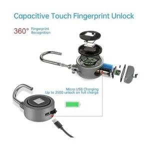 MEGAFEIS Candado inteligente de huellas dactilares_4