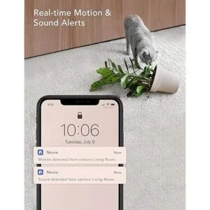 Nooie Monitor de bebé cámara WiFi para mascotas cámara_5