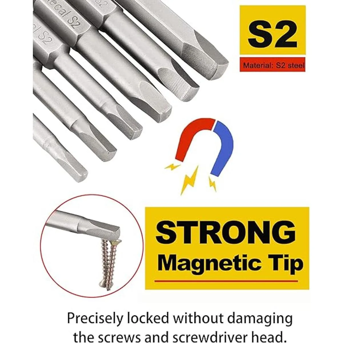 Rocaris Juego de 6 puntas de destornillador de cabeza