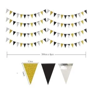Decor365 Bandera de triángulo para decoración de fiesta_3