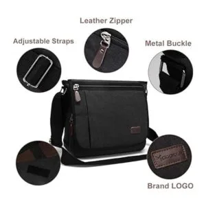 Modoker Bolsa de mensajero para hombre 13 pulgadas_3