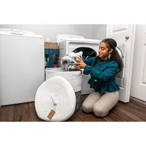 Cesta grande para la ropa sucia con tapa cesta de_4