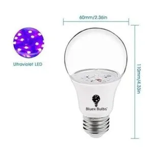 Bluex Bulbs Paquete de 2 bombillas LED negras 9 W A19 E26