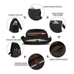 Modoker Bolsa de mensajero para hombre 13 pulgadas_4