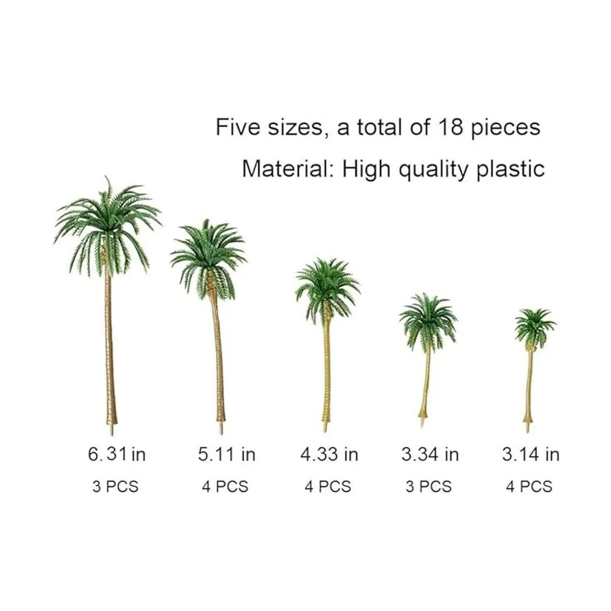 HUIANER Palmeras modelo de árbol palmeras en miniatura_2