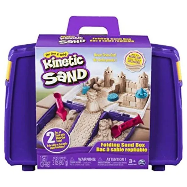 Kinetic Sand Caja de arena plegable con 2 libras de 7_1