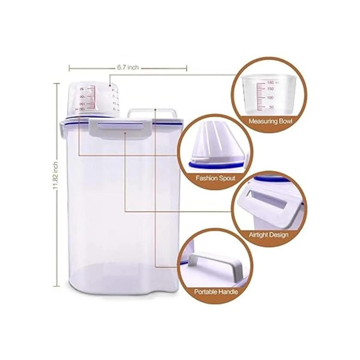 TIOVERY Contenedor de almacenamiento de alimentos para_3