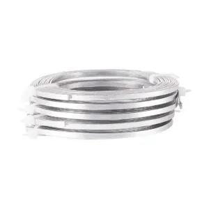 Pandahall Alambre de aluminio plano de 0.118 x 0.039 in