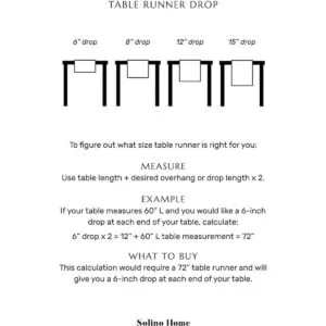 Solino Home Camino de mesa de lino con punto vainica_5