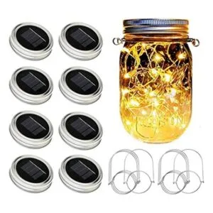 Luces solares para tarros de masón paquete de 8 unidades_1