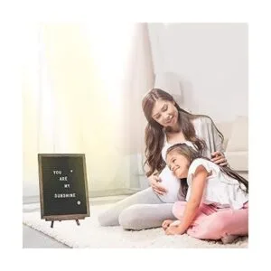 Tablero de fieltro con marco rústico vintage y soporte de_2