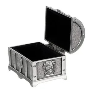 Hipiwe Joyero de metal vintage en el pecho de la baratija